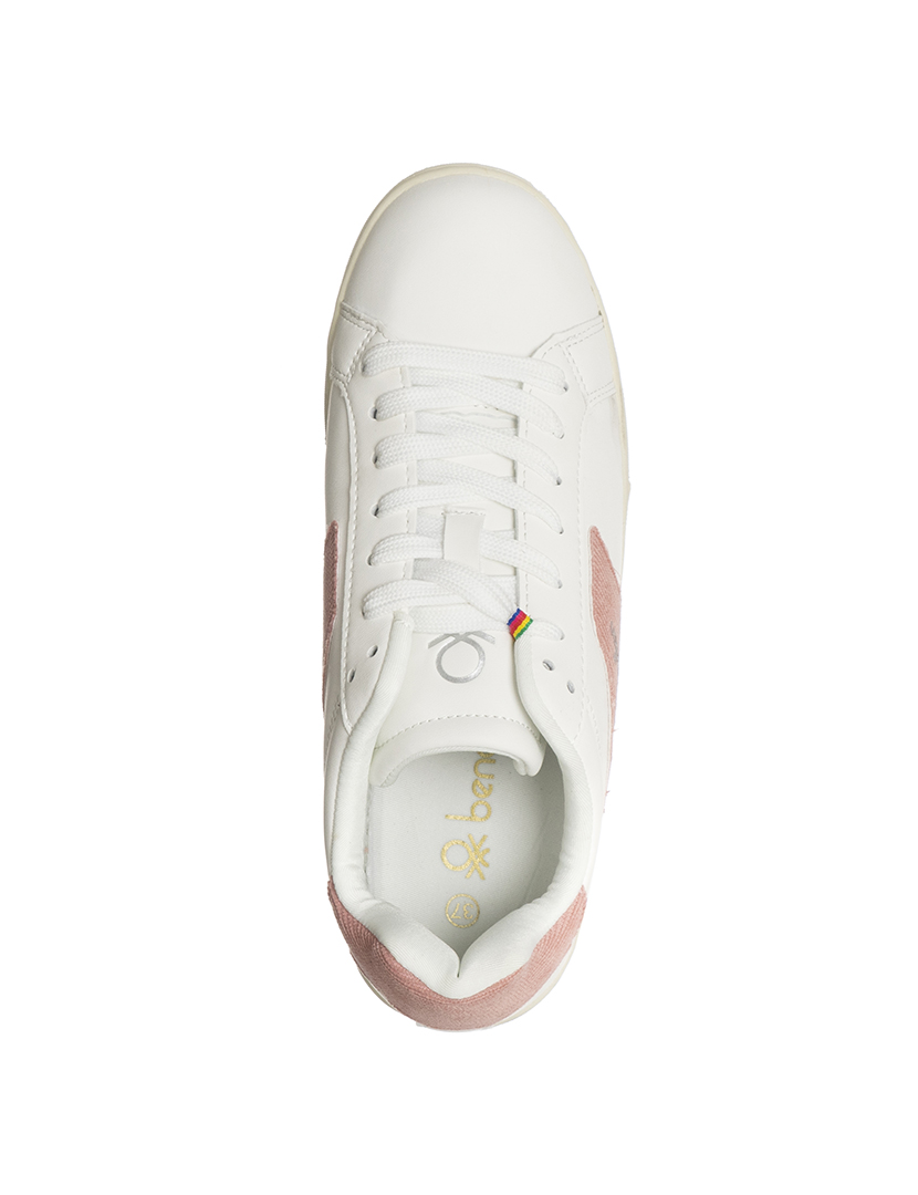 Ténis Senhora Branco e Rosa