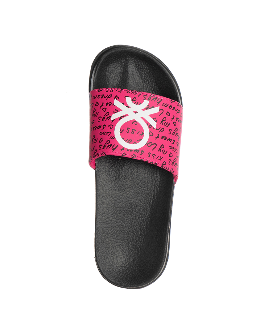 Chinelos Senhora Preto e Fuschia