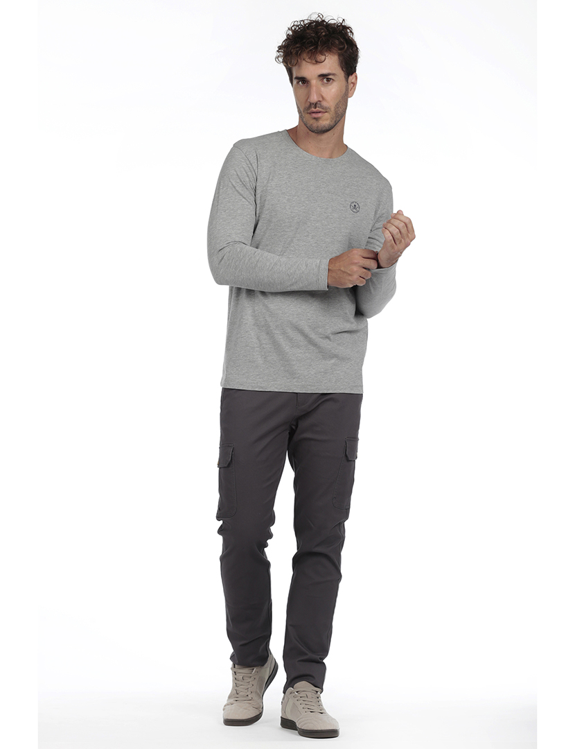 Camisola Logo Homem Cinzento