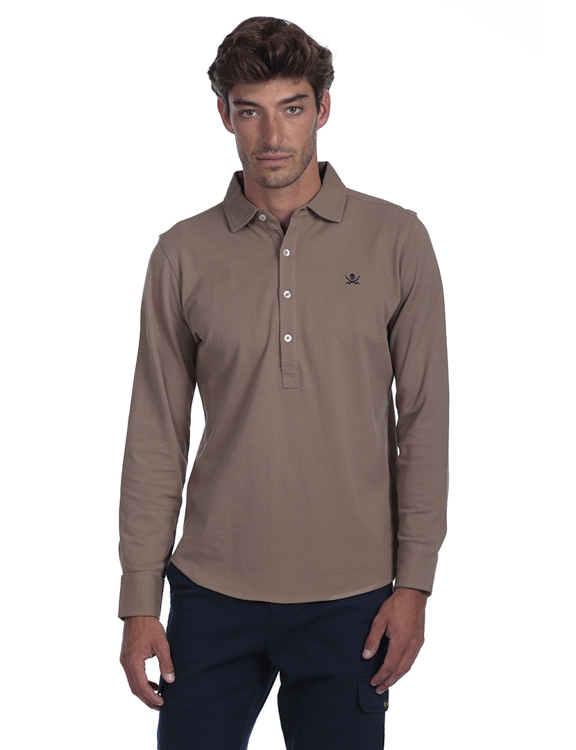 Camisola Pólo Homem Castanho