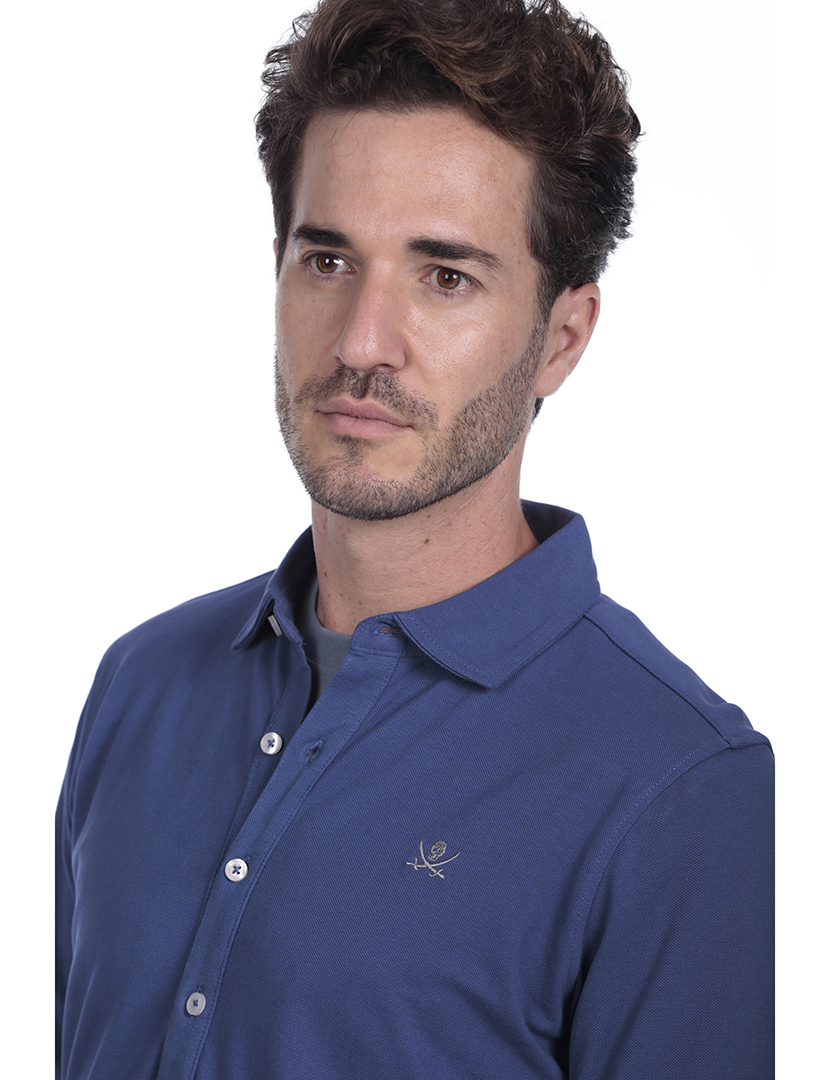 Camisola Pólo Homem Azul