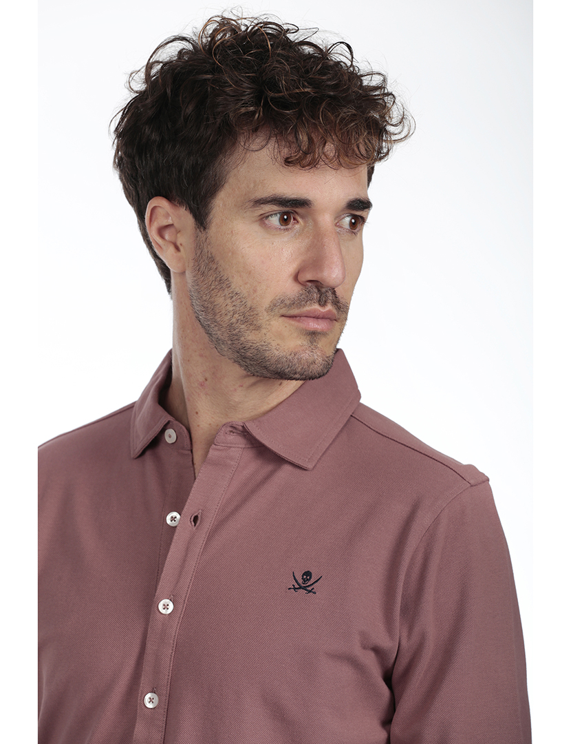 Camisola Pólo Homem Rosa