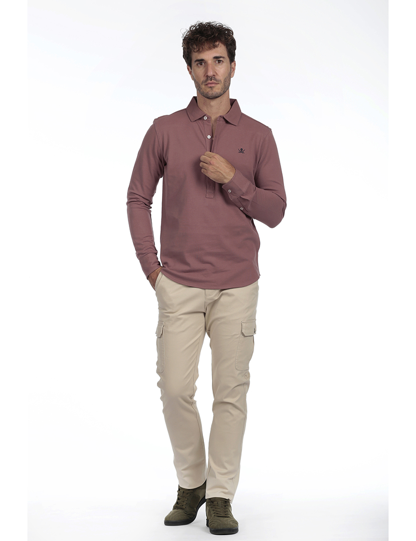 Camisola Pólo Homem Rosa