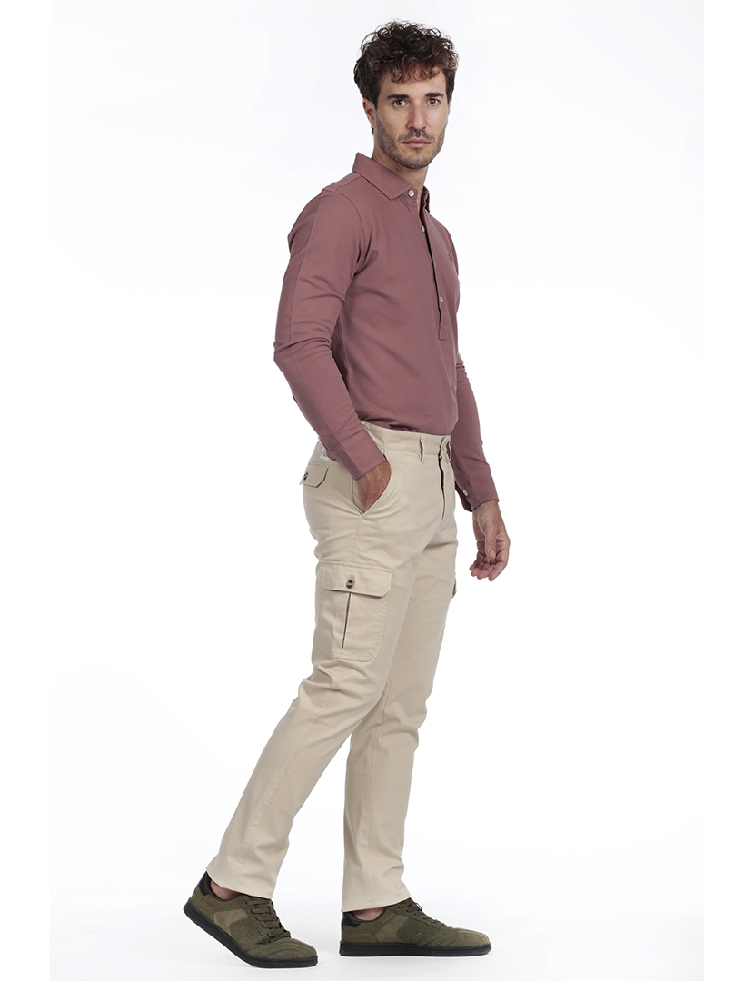 Camisola Pólo Homem Rosa