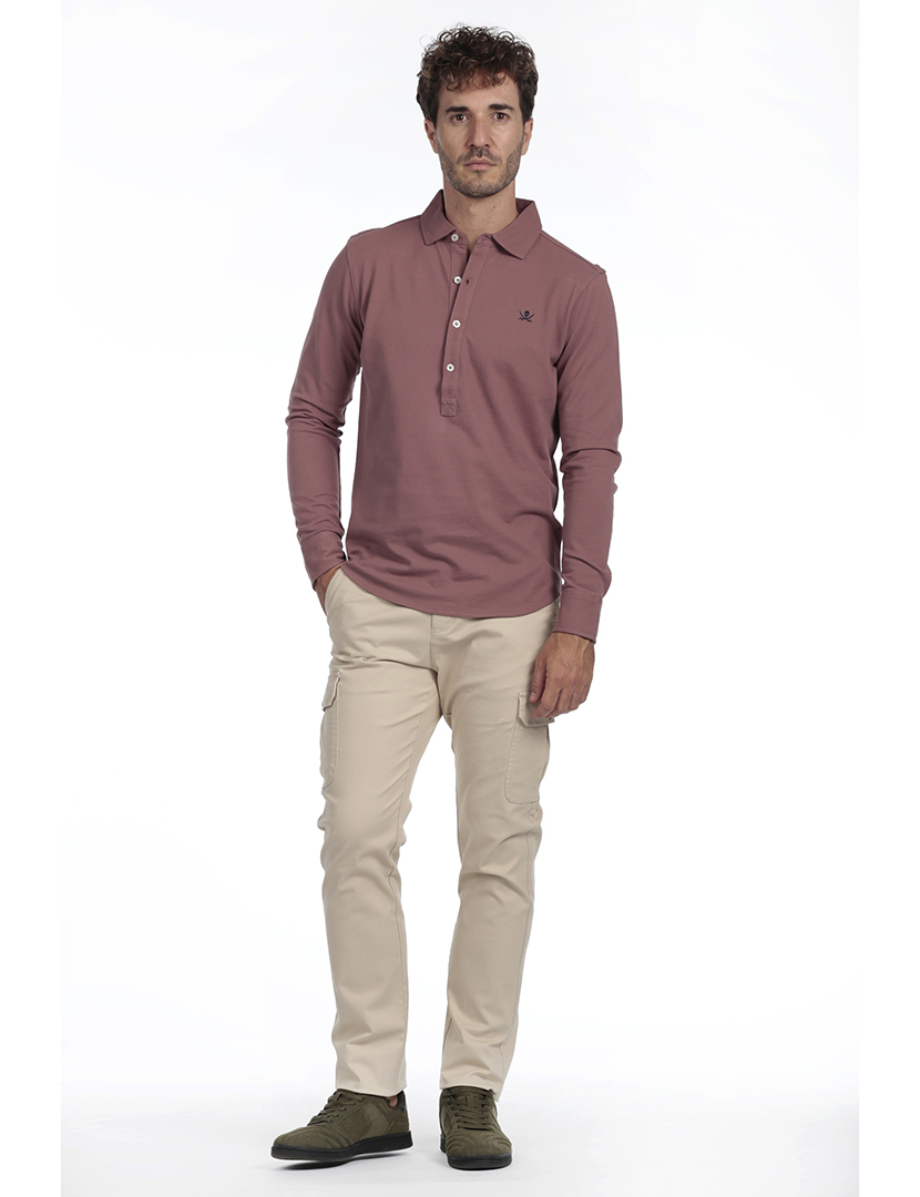 Camisola Pólo Homem Rosa