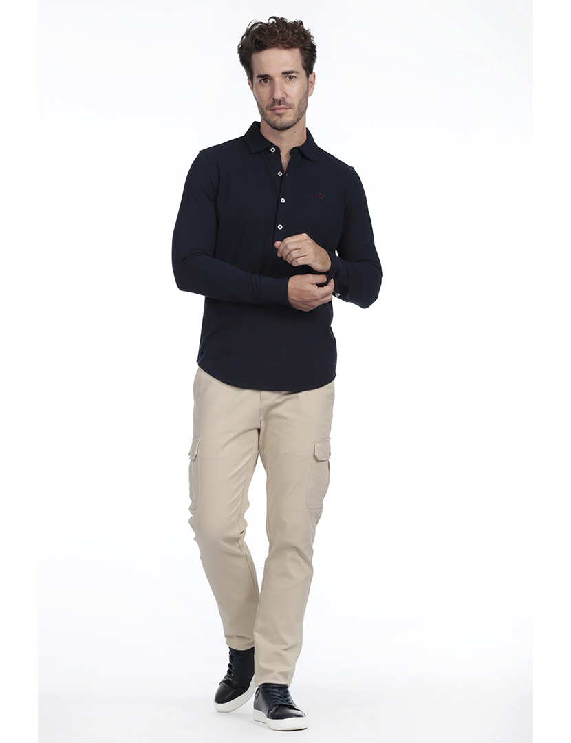 Camisola Pólo Homem Azul