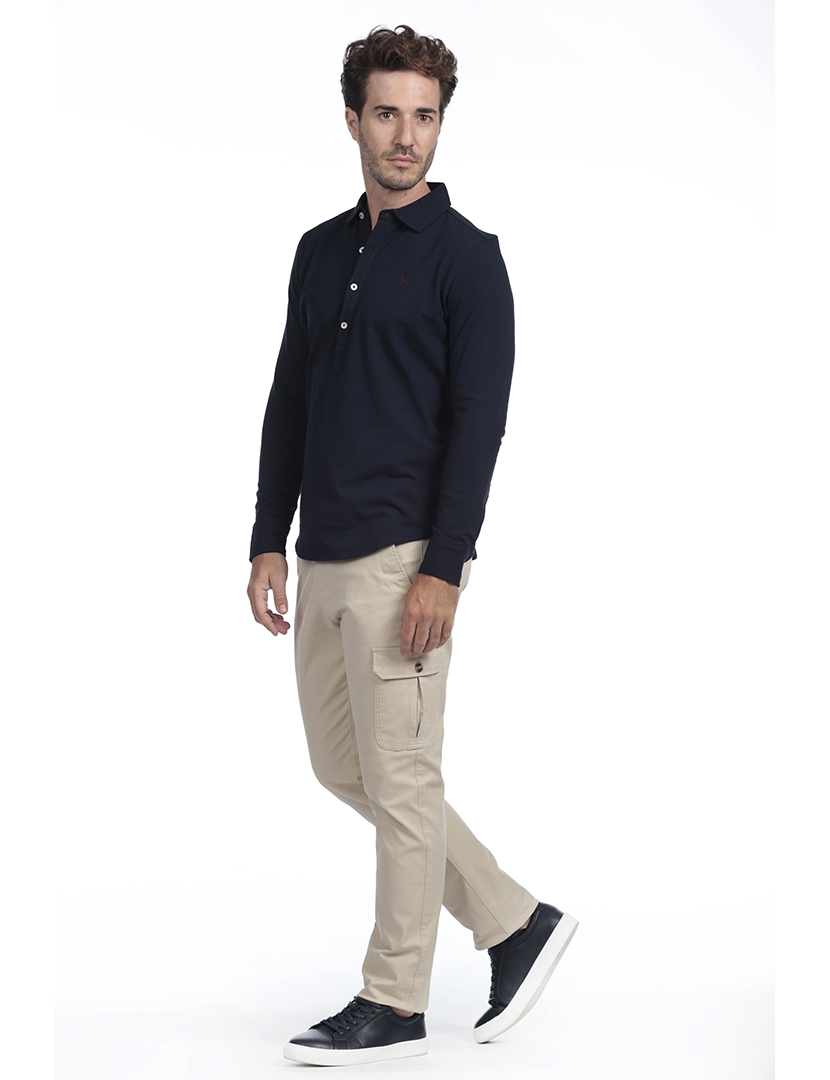 Camisola Pólo Homem Azul