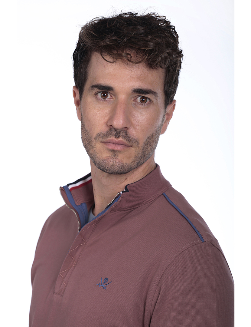 Pólo Hierro Homem Castanho