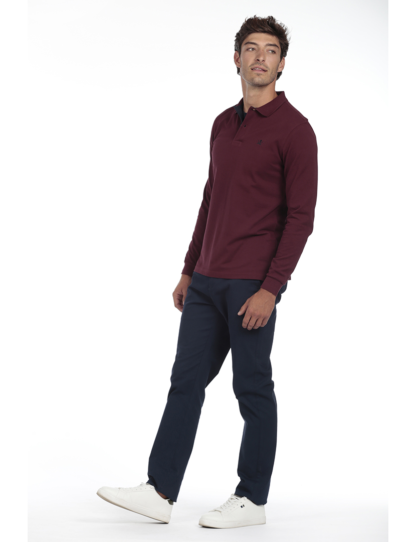 Pólo Básico Homem Vermelho