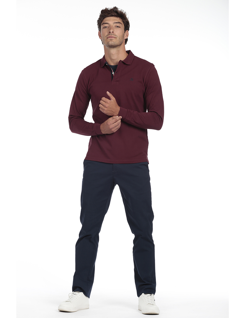 Pólo Básico Homem Vermelho