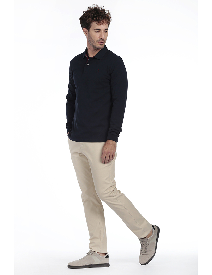 Pólo Básico Homem Azul