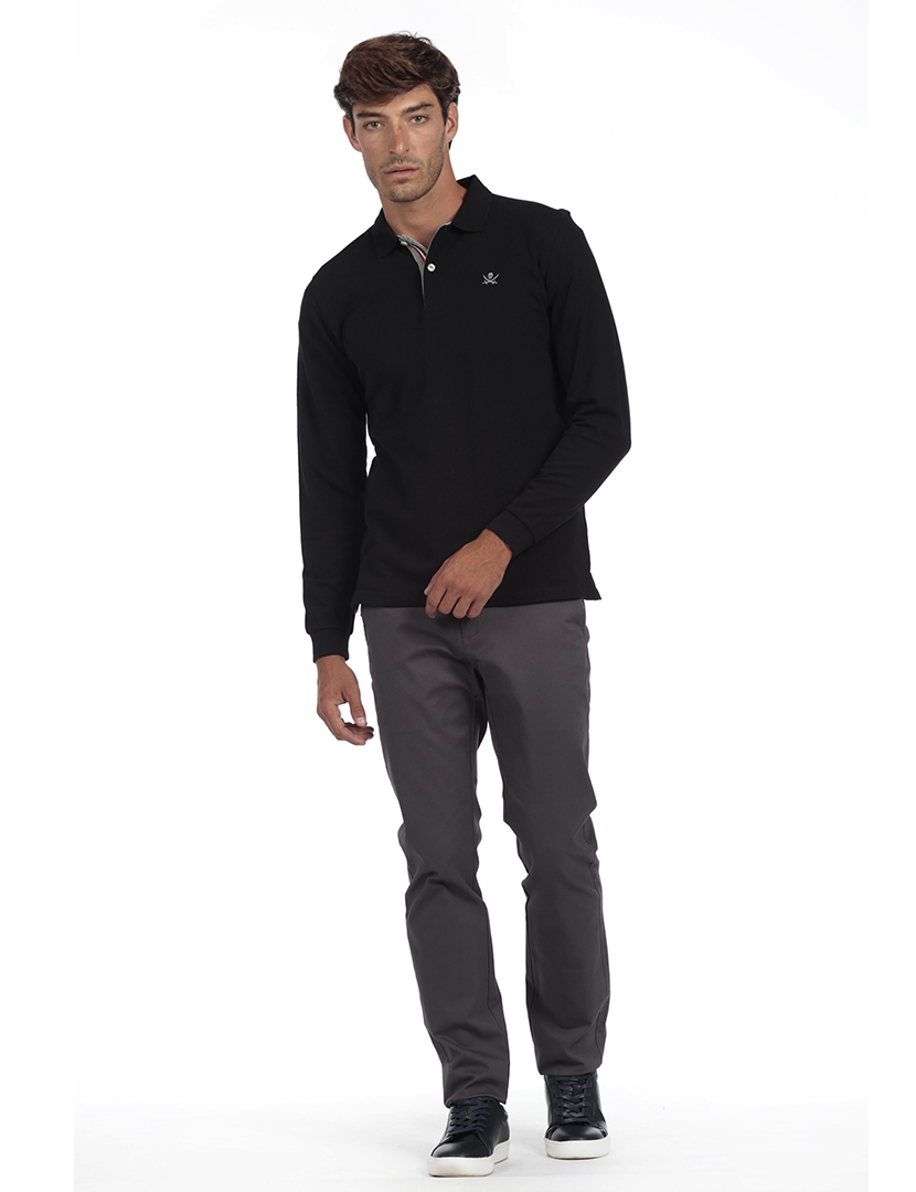 Pólo Básico Homem Preto