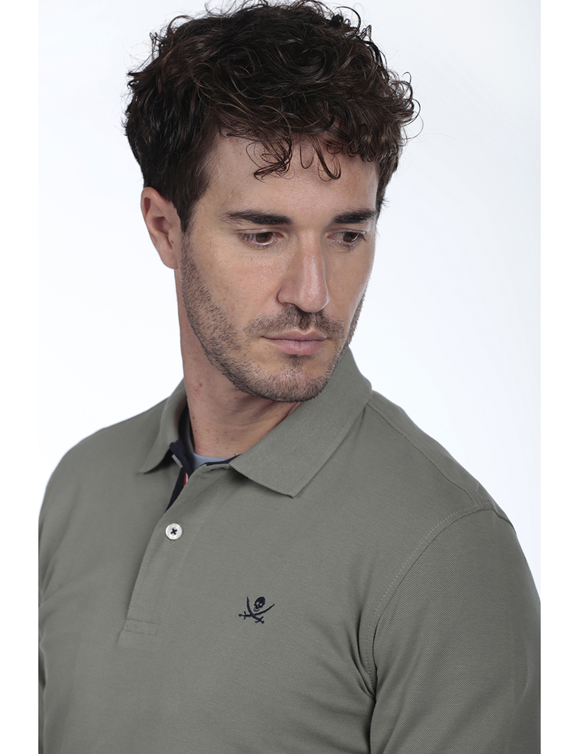 Pólo Básico Homem Verde