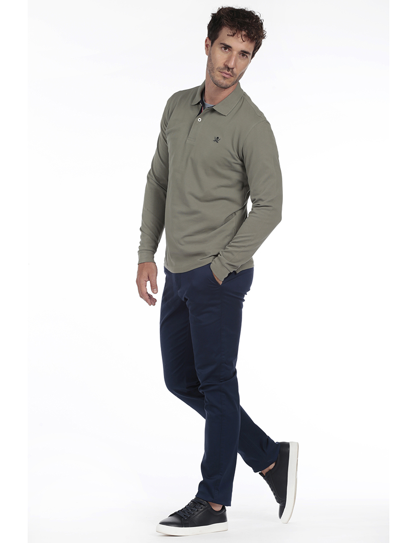 Pólo Básico Homem Verde