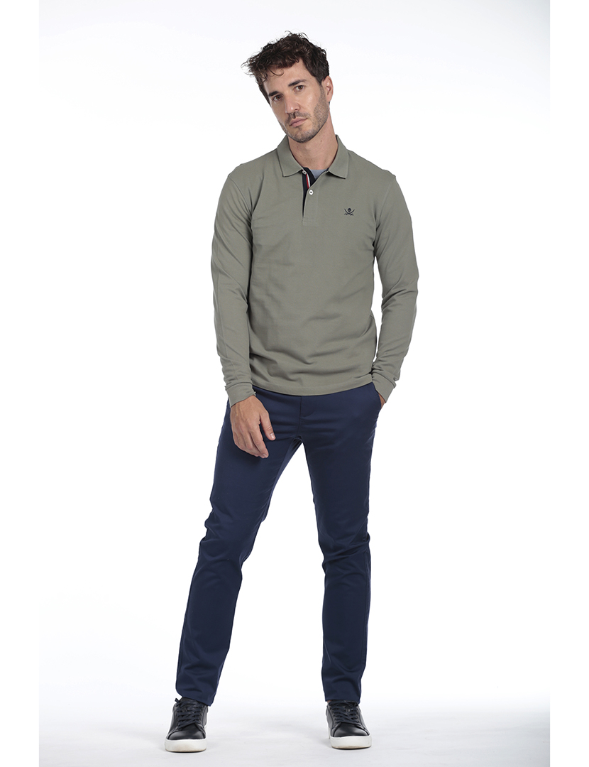 Pólo Básico Homem Verde