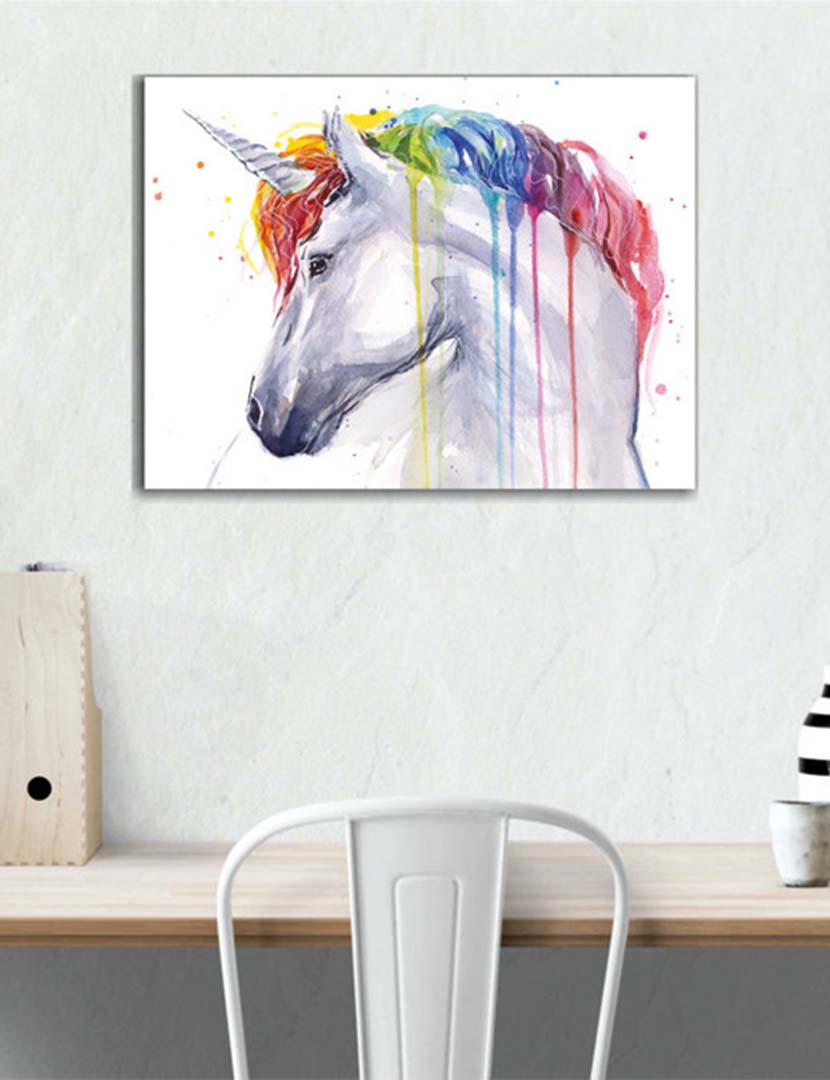 Pintura Decorativa Tela Unicórnio