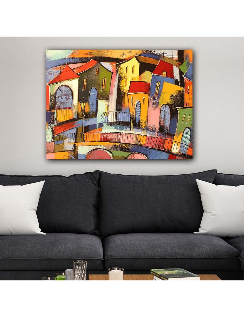 Pintura Decorativa Tela Cidade