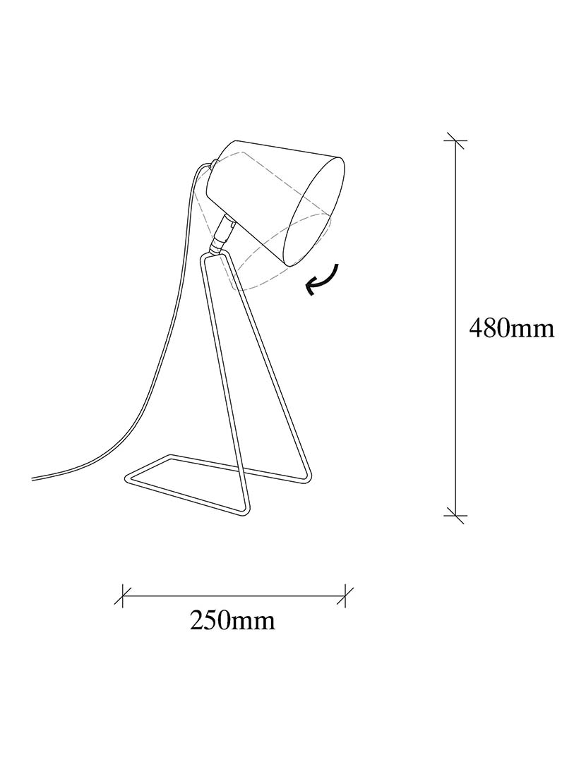 Candeeiro Mesa Suvani Preto