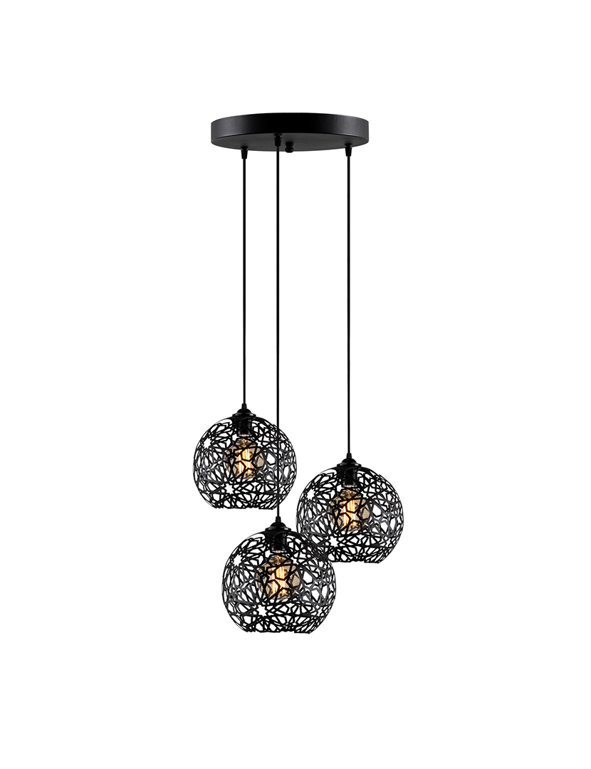 Candeeiro Teto Suspenso Fellini Preto