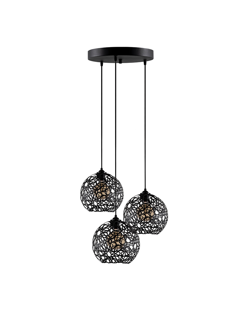 Candeeiro Teto Suspenso Fellini Preto