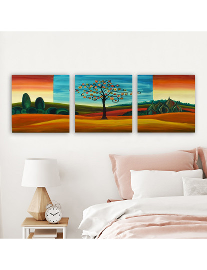 Pintura Decorativa (3 Peças) Multicor