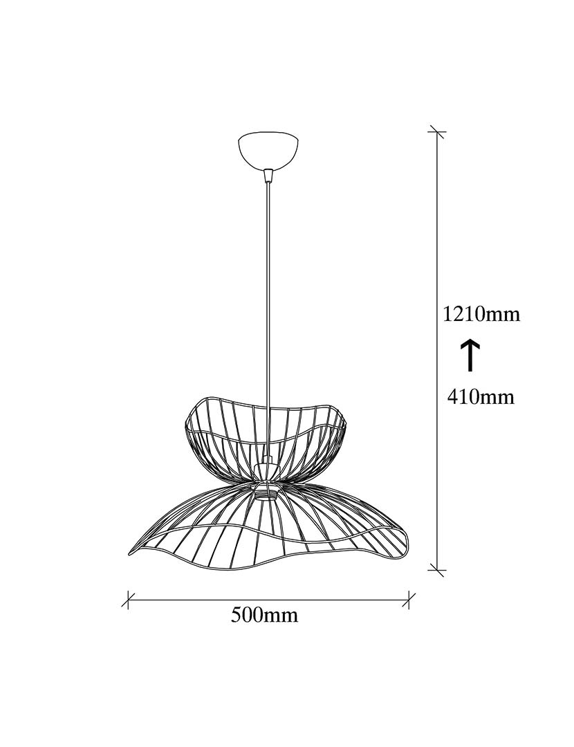 Candeeiro Teto Farac-6390 Preto