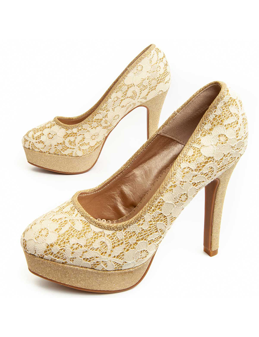 Ladies Gold High Heels