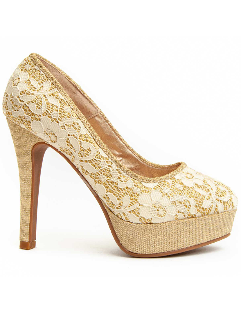 Ladies Gold High Heels