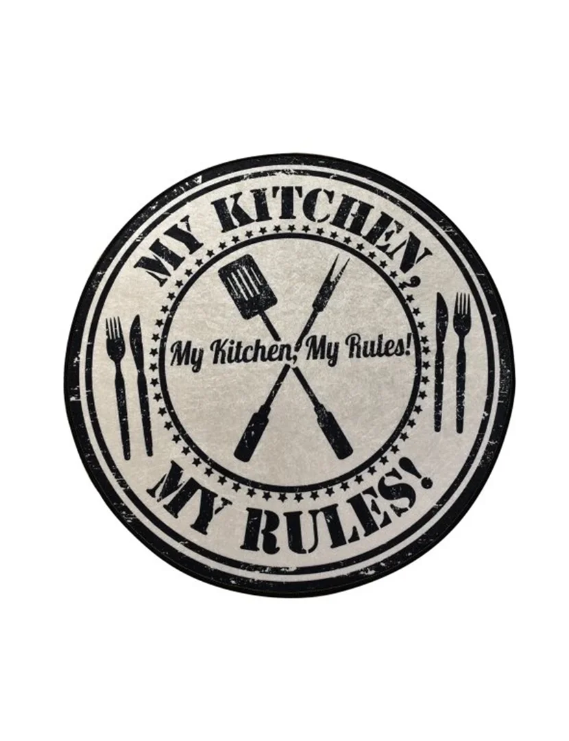 Tapete My Kitchen My Rules Redondo 140cm