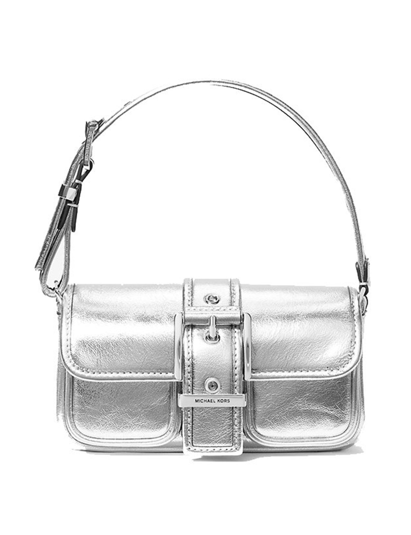 Colby Extra-Small Metallic Shoulder Bag Silver