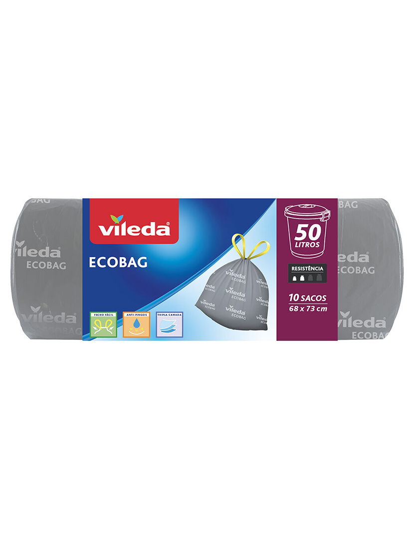 Saco Lixo Super +50L (10 Un)