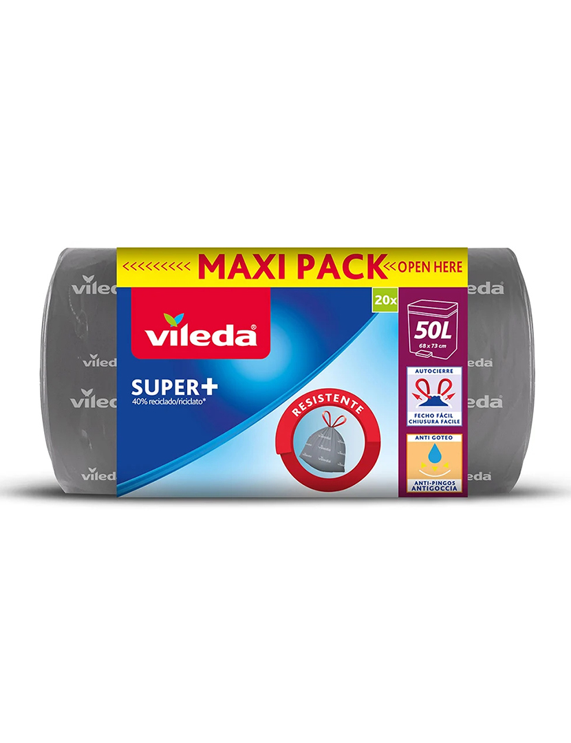 Saco Lixo Super+ Maxi Rolo 50L (20 Un)