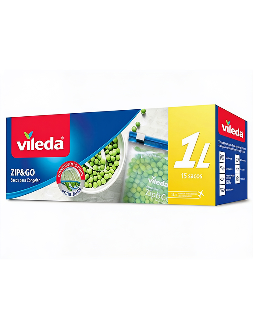 Sacos de Congelação com Fecho One Zip 1 LT 15 Un