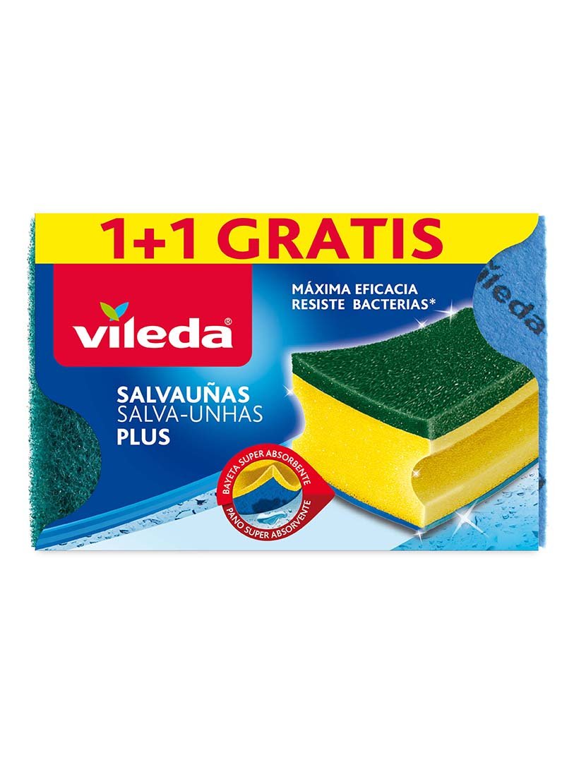 Esfregão Salva Unhas Verde Antibactérias 1+1 Un