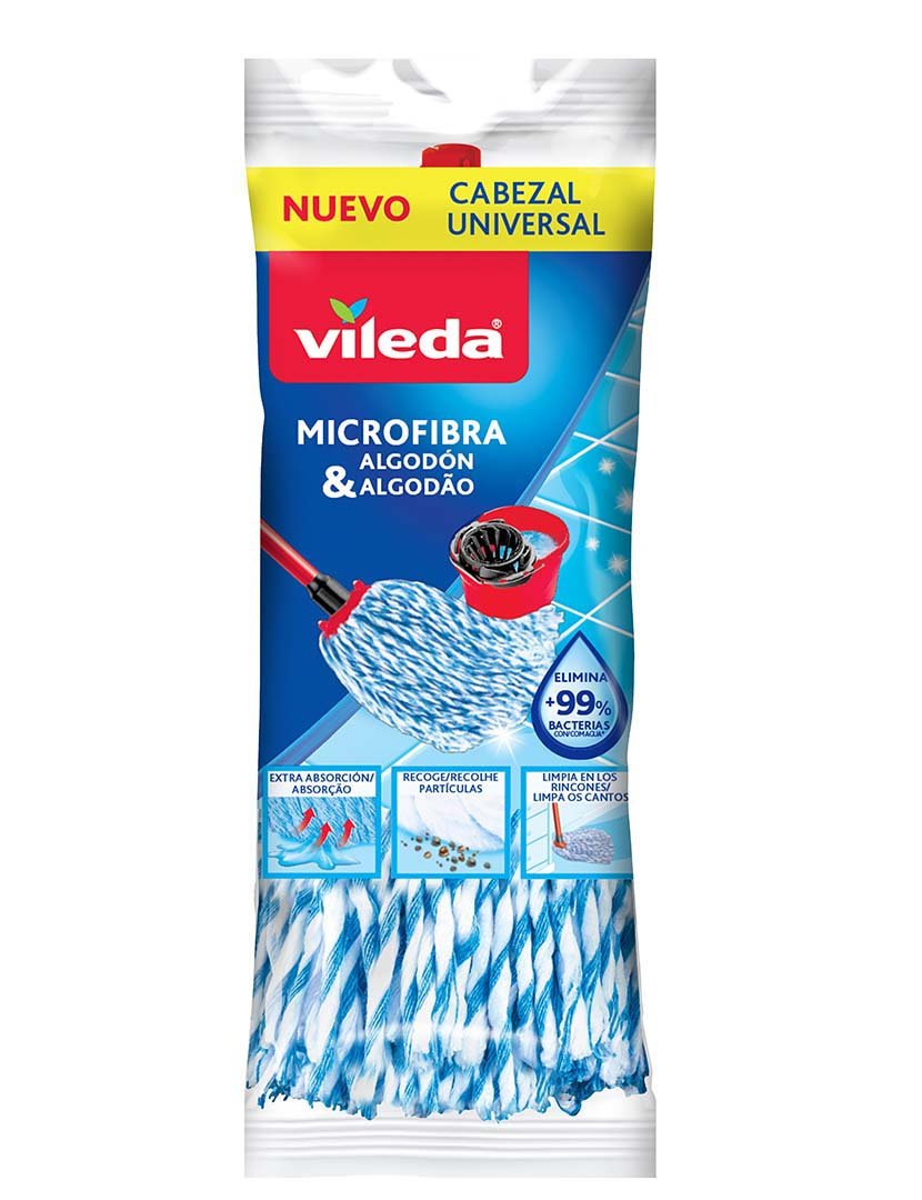 Recarga de Esfregona de Microfibra y Algodón