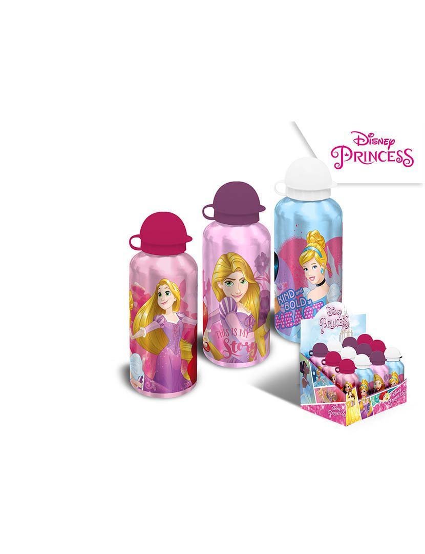 Garrafa De Alumínio Princesas 500Ml