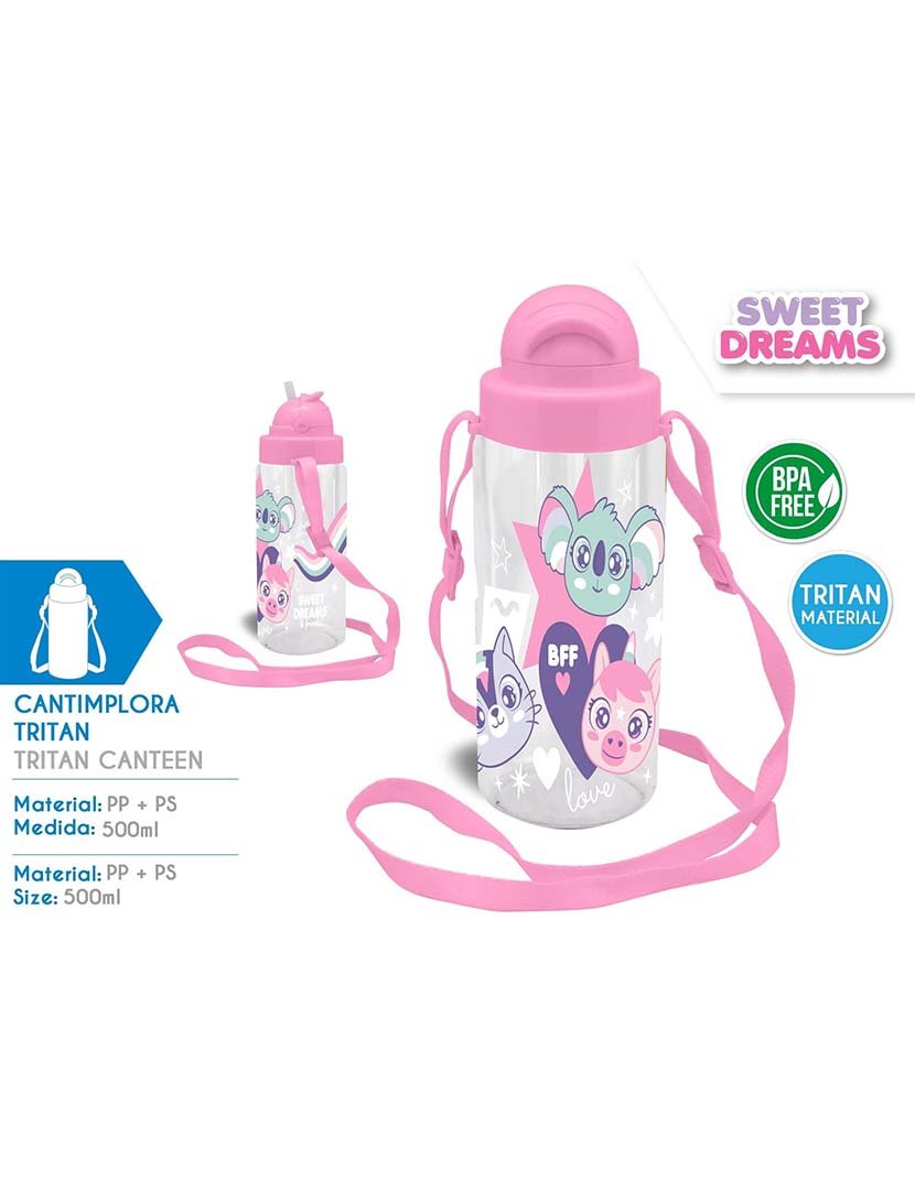 Botella Tritan Con Asa 500Ml Sweet Dreams