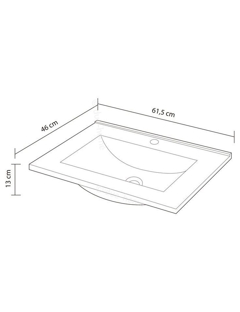Lavatório PMMA 60x45cm Branco