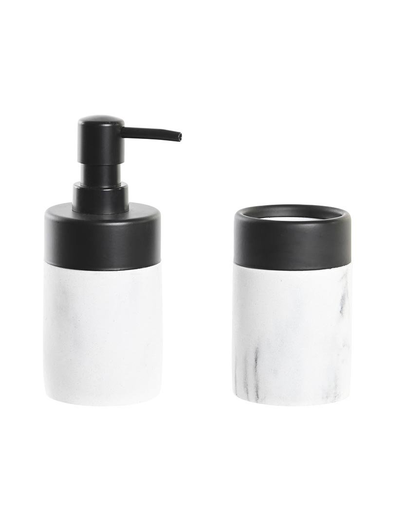 Conjunto para Casa de Banho Mármore Branco