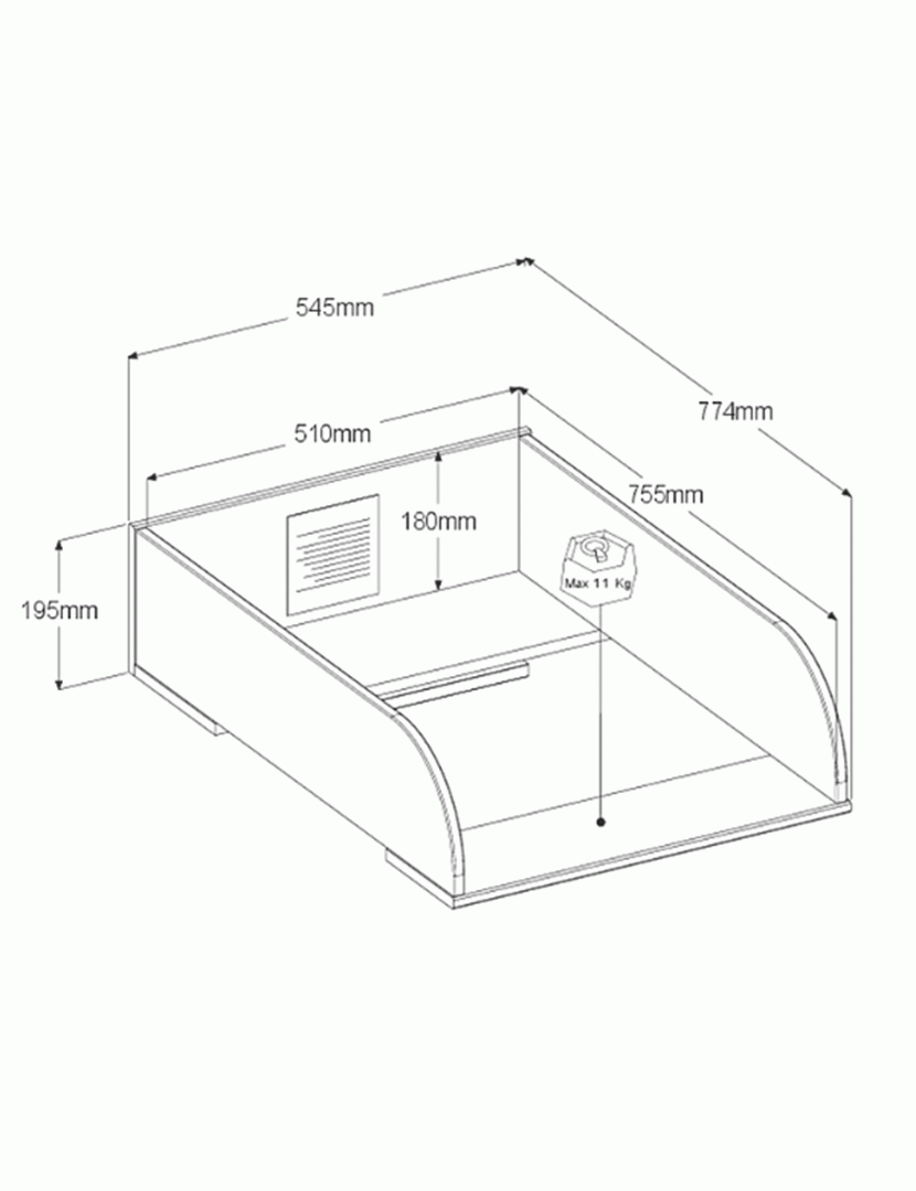Suporte Muda Fraldas SHELTER Branco