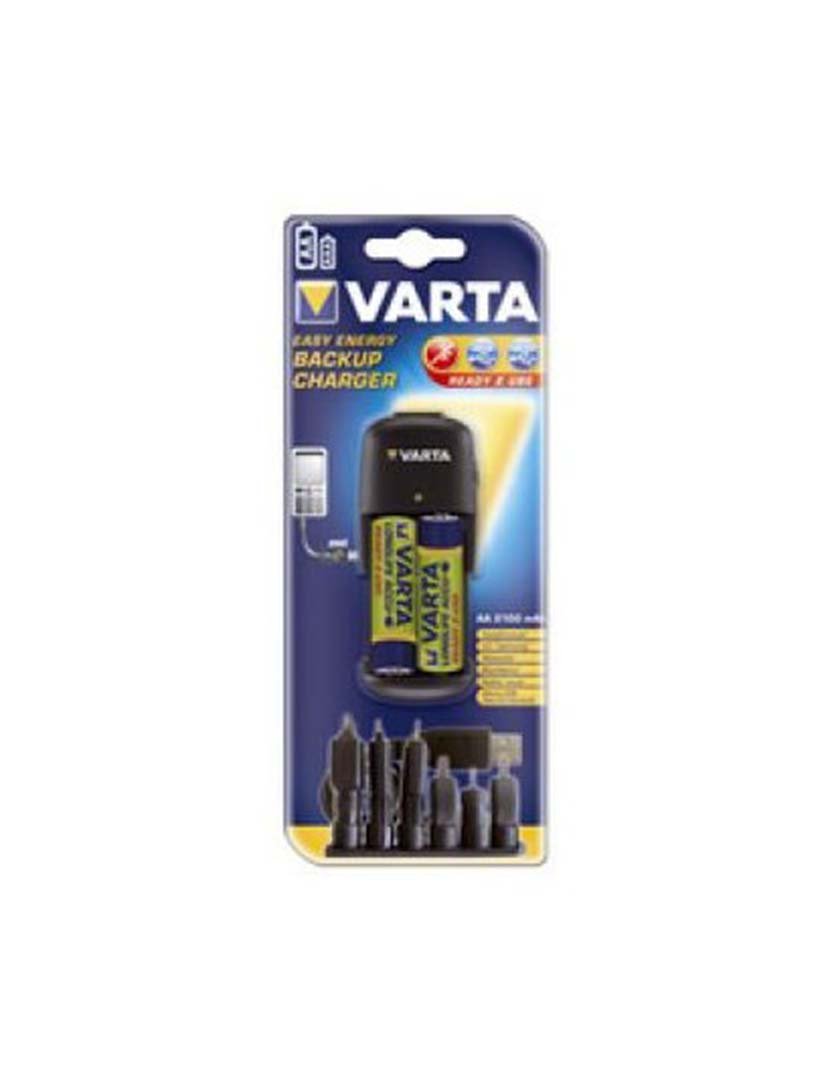 Carregador BACKUP + 2 Pilhas AA R2U 2100